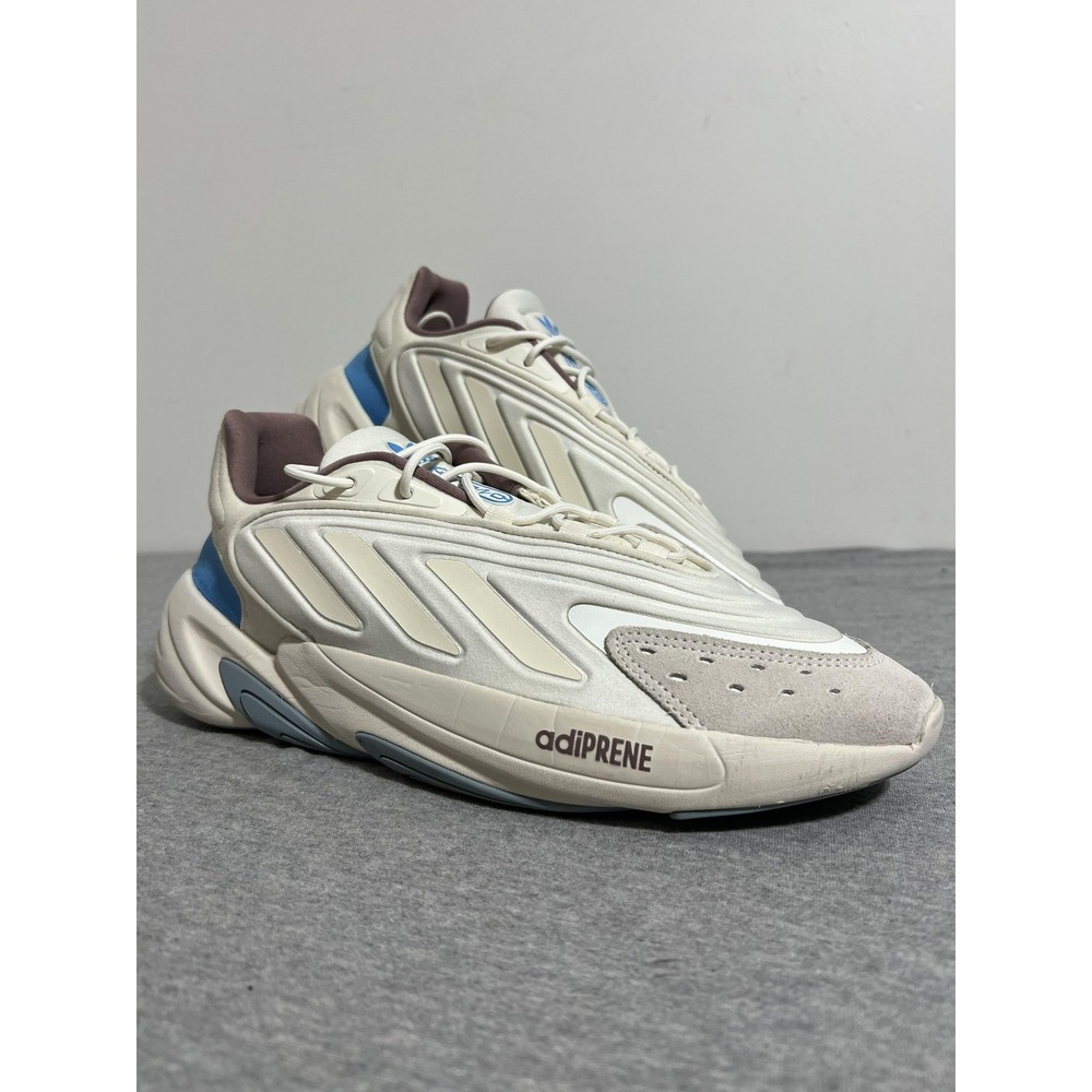 Adidas OZWEEGO Shoes Mens Size 10.5 Off White Blue adiPRENE Comfort Sneakers